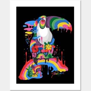 Trippy Tropical Toucan Posters and Art